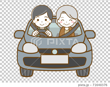 中年男人和一個老女人開車 71648376