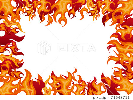 燃える炎の水彩風背景素材のイラスト素材