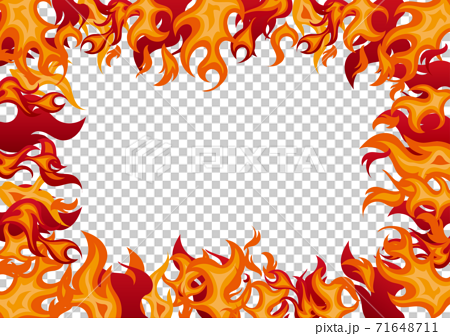 燃える炎の水彩風背景素材のイラスト素材