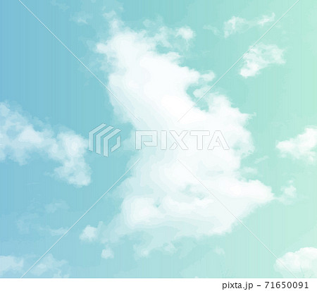 リアルな雲のベクターグラフィック 青空のイラスト素材