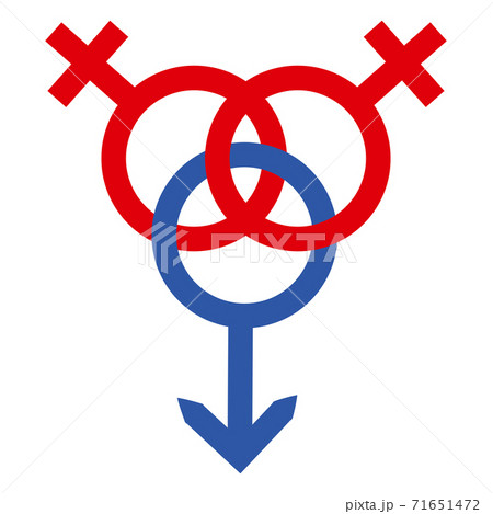 Schematic representation of polyamoric relations between three people. Schematic representation of polyamoric relations between three people. 71651472