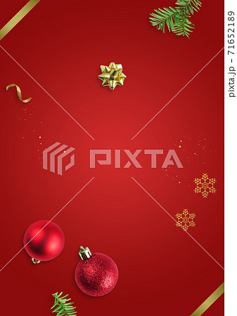 背景 クリスマス 雪花 71652189