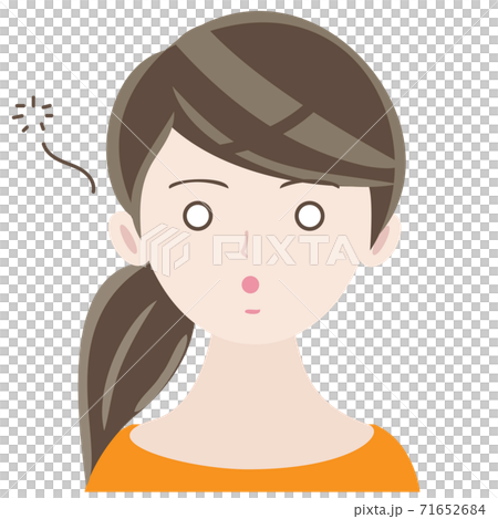 震驚的白眼女性插圖 71652684