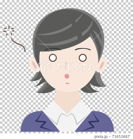 震驚的白眼女性插圖 71652687