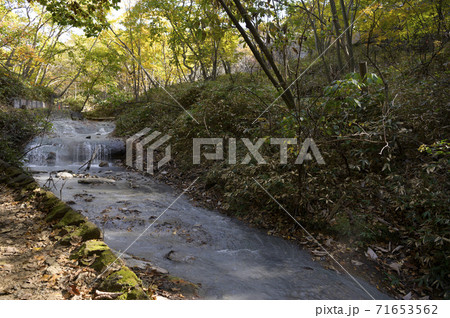北海道 登別温泉 大湯沼川探勝歩道〜大湯沼川天然足湯 71653562