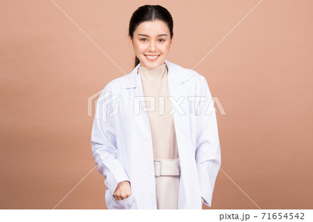 美人女性ドクターのポートフォリオの写真素材