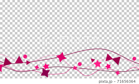 CGスター・トライアングル・サークル　CGオブジェとラインの背景 71656364