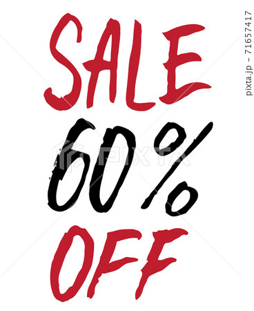 sale 60 percent off. Banner with discount for shops and marketing. black and red color. sale 60 percent off. Banner with discount for shops and marketing. black and red color. 71657417