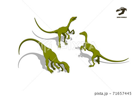 Small dinosaur in isometric style. Isolated image of jurassic monster. Cartoon dino 3d icon Small dinosaur in isometric style. Isolated image of jurassic monster. Cartoon dino 3d icon 71657445