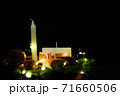 Pink Christmas decorations with candlels on a black background 71660506