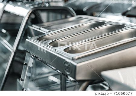 Industrial kitchen metal trays for buffet catering Industrial kitchen metal trays for buffet catering 71660677