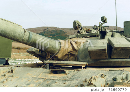 Close up photo of a russian tank 71660779