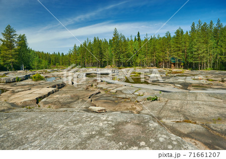 Petroglyphs in Karelia, Belomorsk district, Russia. 71661207