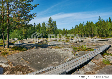 Petroglyphs in Karelia, Belomorsk district, Russia. 71661208