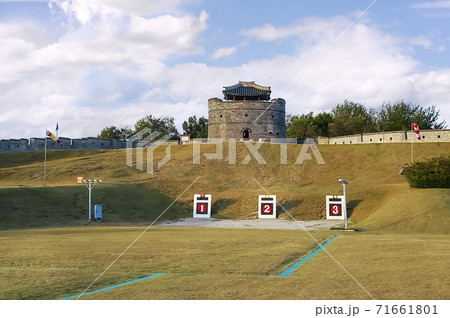 世界文化遺産 夕焼け 風景 71661801