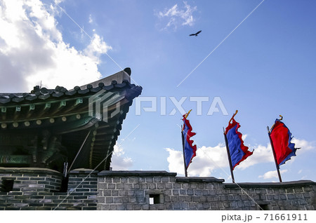世界文化遺産 韓国 旗 71661911