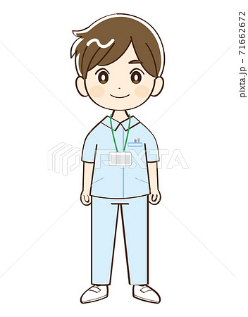 男性 看護師 笑顔のイラスト素材