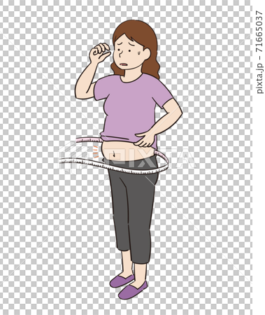 メタボリックシンドロームな女性 71665037