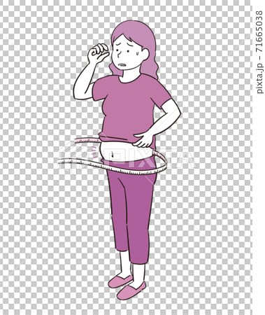 メタボリックシンドロームな女性 71665038