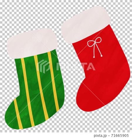 Christmas shoes boots cute watercolor style illustration 71665905