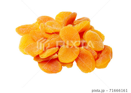 delicious dried apricots isolated on white background. dry fruit delicious dried apricots isolated on white background. dry fruit 71666161