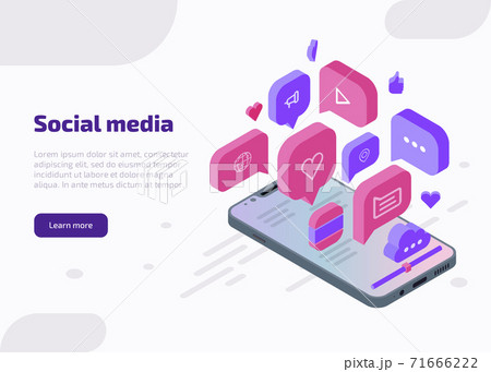 Social media marketing icons 71666222