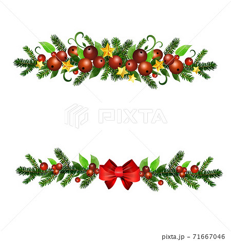 Christmas Holly brunches decoration vector Christmas Holly brunches decoration vector 71667046