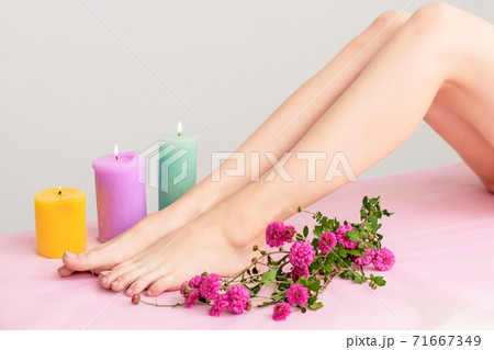 Beautiful female legs in the spa. 71667349
