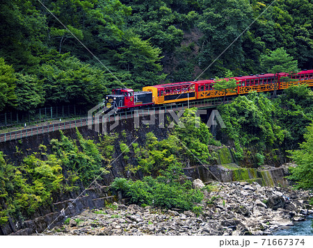 嵯峨野トロッコ列車(京都府京都市西京区) 嵯峨野トロッコ列車(京都府京都市西京区) 71667374