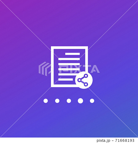 shared document vector icon for web 71668193