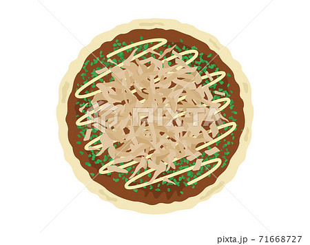 お好み焼きのイラストのイラスト素材