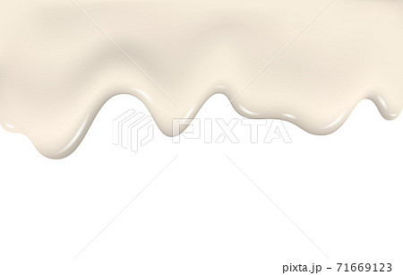 Dripping milk, cream, liquid, ice cream. 71669123
