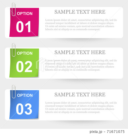 One two three - staple note options One two three - staple note options 71671075