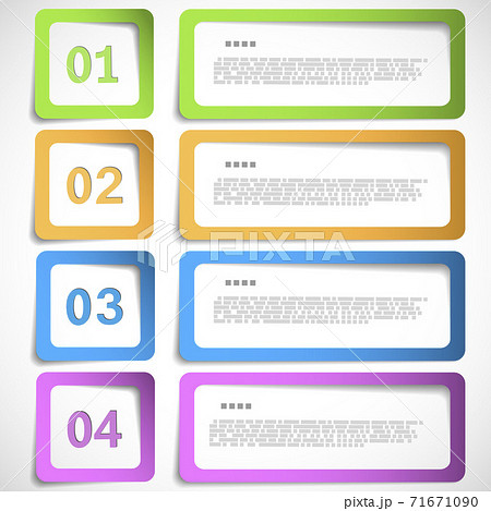 1-2-3-4 option - paper frames template 71671090