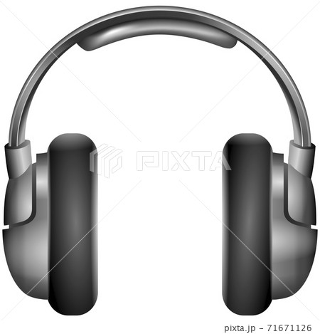 Isolated metallic headphones eps10 vector illustration 71671126