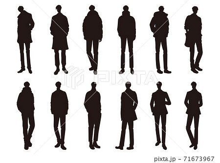 男性のファッションイラストのイラスト素材