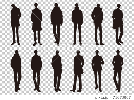 男性のファッションイラストのイラスト素材