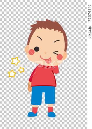 一個可愛的小男孩，調皮好調 71674542