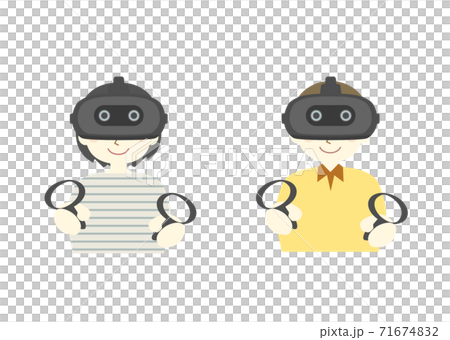 People who use VR goggles 71674832