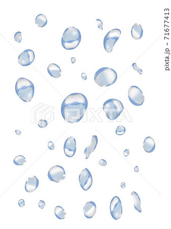 水滴 雫 水玉のイラスト素材 [71677413] - PIXTA