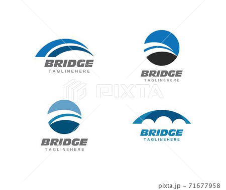 Bridge ilustration logo vector 71677958