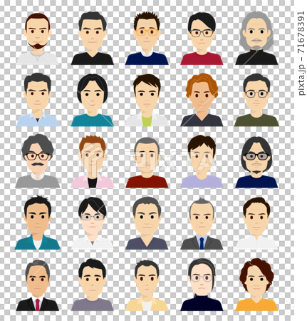 中年の男性のアバターアイコン　正面 71678391