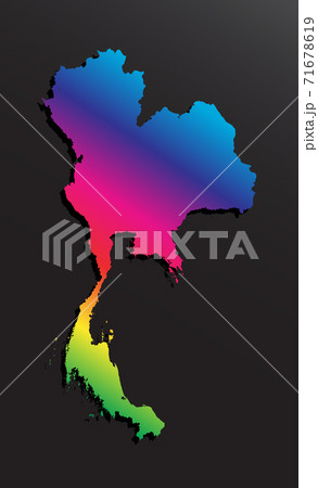 Vector map Thailand, concept lgbt, rainbow flag 71678619
