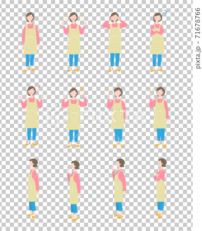 婦女的姿勢集合 71678766