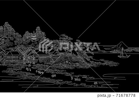 葛飾北斎イメージ相州江島線反転 葛飾北斎イメージ相州江島線反転 71678778