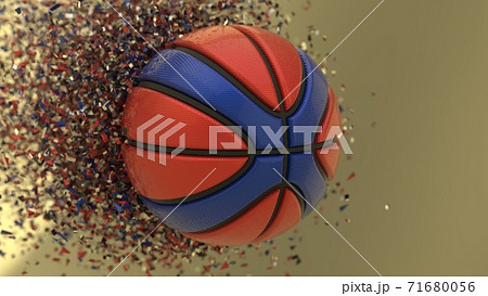 バスケットボール サッカーボール 3dイラストのイラスト素材