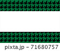 和柄フレーム6 緑と黒のもみじ格子模様 71680757