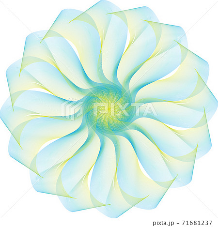 ライン メッシュのフラワーのベクター素材のイラスト素材