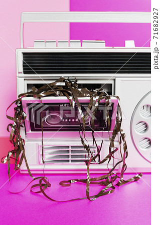Damaged audio tape in tape player 71682927