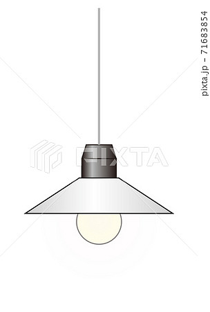 シンプルなペンダント照明のイラストのイラスト素材